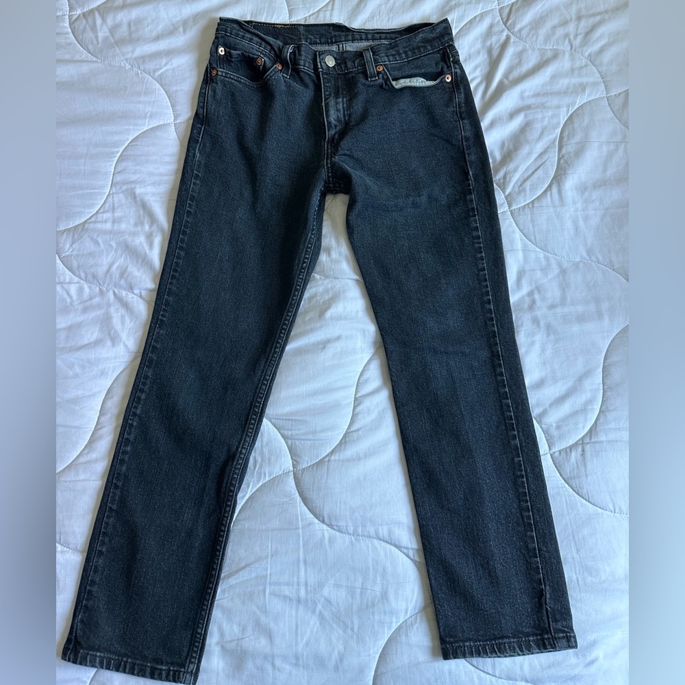 Levi's Black Straight Jeans 30 waist 30 length - Picture 3 of 6